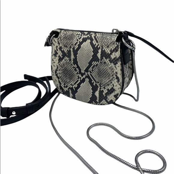 AllSaints Small Ely Leather Embossed Snakeskin Bag - Picture 14 of 15